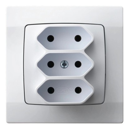 Káró Euro dugalj komplett fehér