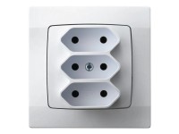 Káró Euro dugalj komplett fehér