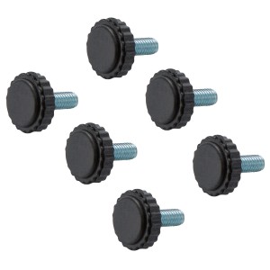 6 db-os lábvédő szett Kelvington erkélybútorhoz, 15 mm x Ø 20 mm, műanyagból.