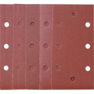 5 db LUX Classic csiszolópapír, 93x190mm, K180 szemcse, középen lyukasztott rezgőcsiszolóhoz.