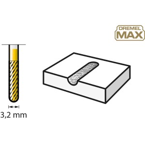 Dremel 9903DM Max volfrám-karbid marófej, 3,2 mm, fém, fa és műanyag marásához.