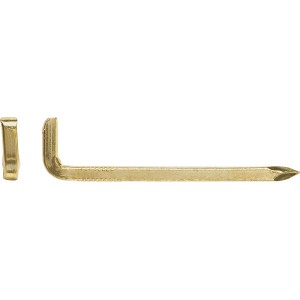 LUX-TOOLS sárgarézzel bevont acél kampó átmérő 3,5 x 60 mm 10 db