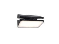 AERO LED  szolárlámpa mozgásérzékelős falilámpa egy égős fekete