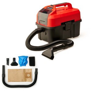 Einhell Power-X-Change TE-VC 18/10 Li-Solo akkus nedves-száraz porszívó tartozékokkal.