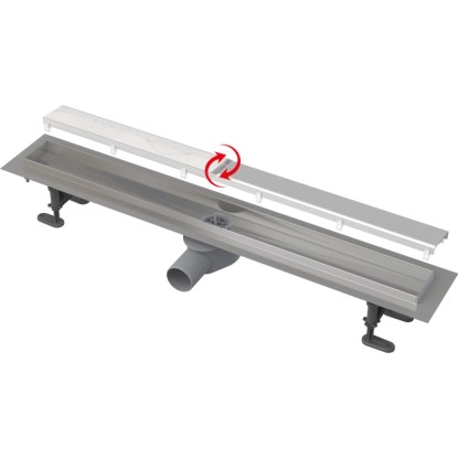 Alca Rozsdamentes zuhanyfolyóka ráccsal APZ13-DOUBLE9-650