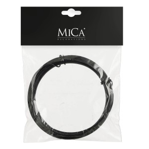 Mica Decorations alumínium huzal, 12 m, fekete, kézműves és dekorációs célokra.