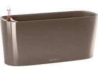 Lechuza Delta virágtartó 20 szürkésbarna magasfényű 40 cm x 15 cm