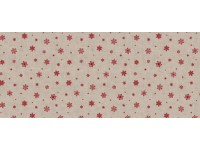 Rex Deco viaszosvászon terítő Piros hópelyhek 140 cm széles méteráru Rex Deco viaszosvászon terítő Piros hópelyhek 140 cm széles méteráru