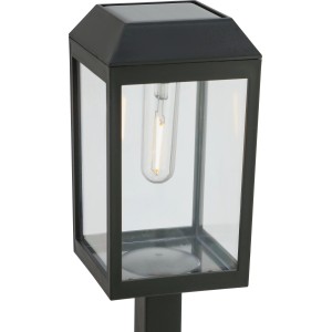 Fekete Pandino szolár LED kerti lámpa lámpás kivitelben, 50 cm magas.