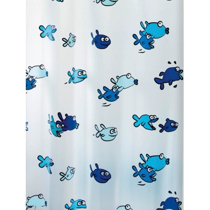 Spirella Hugo zuhanyfüggöny 180 cm x 200 cm kék