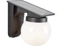 Napelemes LED-es falilámpa fekete 19 cm x 18 cm x 13 cm