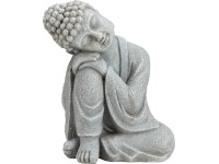Buddha dekorfigura ülő égetett magnézia 28,5 cm x 19,5 cm x 35 cm szürke