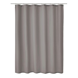 Kleine Wolke Kito zuhanyfüggöny, 120x200 cm, palaszürke, egyszínű textil zuhanyfüggöny fűzőlyukakkal.