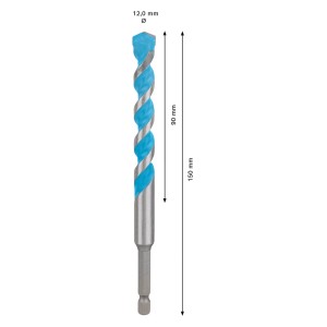 Bosch Expert Hex-9 Multi Construction univerzális fúró, 12 mm átmérő, 150 mm hossz.