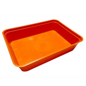 Narancssárga OBI Bring-Back Box, 38x28x8 cm, tároláshoz és szállításhoz.