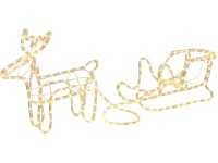 Karácsonyi LED dekor rénszarvas szánkóval 46 cm x 153 cm melegfehér Karácsonyi LED dekor rénszarvas szánkóval 46 cm x 153 cm melegfehér