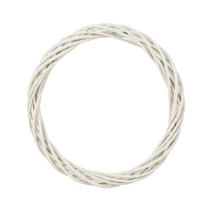 Fehér fűzfa koszorú (Ø 35 cm) a Mica Decorations-tól, ideális alap kreatív dekorációs ötletekhez.