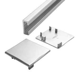 Doorlegro EasySlide 65 távtartó profil készlet, ezüstszínű, profillal és végzárókkal.