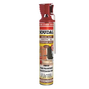 Soudal PU hab spray, szerelőhab ablakokhoz és ajtókhoz.
