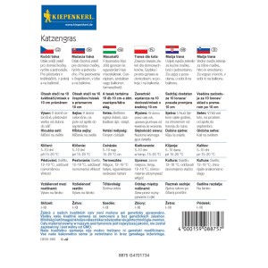 Macskafű mag csomag 10 cseréphez, ideális házimacskáknak.