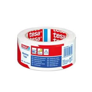 Tesa jelölőszalag, fehér, 30 mm x 50 m. Ragasztószalag jelölésekhez.