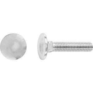 Horganyzott LUX lakatkocsicsavarok M5 x 25 mm teljes menettel, 100 darabos csomag.