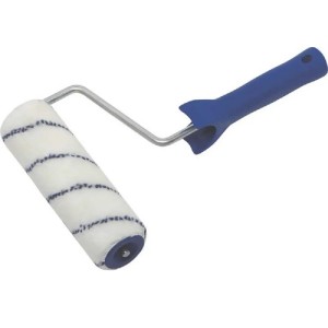zzzLUX 18 cm-es poliészter festőhenger kék fogantyúval sima felületekhez.