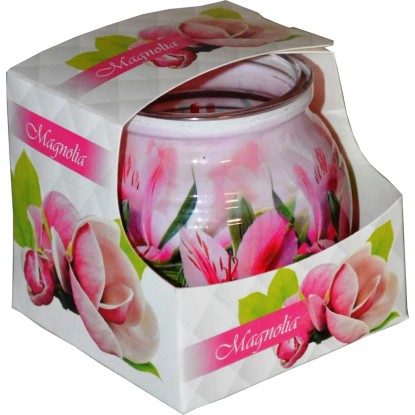 Üvegpoharas illatmécses magnólia 70 mm x 75 mm