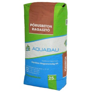 Zsák Aquabau pórusbeton szárazhabarcs, 25 kg.