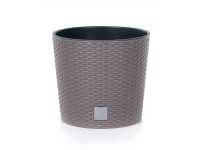 Prosperplast virágcserép belső cseréppel Rato Round 20 cm Mocca