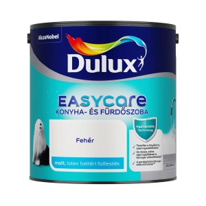 Vödör fehér Dulux Easycare konyha- és fürdőszobafesték, matt latex beltéri festék.