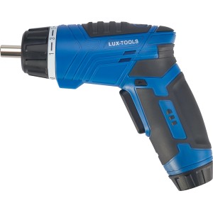 LUX 3,6 V-os akkus csavarhúzó, kék-fekete akkus csavarozó barkácsoláshoz.