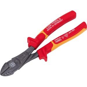 LUX Comfort VDE 200 mm-es oldalcsípőfogó piros-sárga nyéllel.
