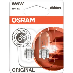 Osram W5W Original jelzőlámpa, 12V 5W, autóelektronikához.