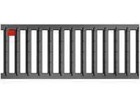 ACO Self Euroline bordásrács horganyzott acél 0,5 m porszórt antracit ACO Self Euroline bordásrács horganyzott acél 0,5 m porszórt antracit