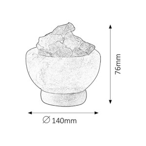 Rábalux Fuji dekor sólámpa 15 W 7,6 cm narancs parfüm izzóval