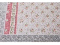 Csipkeszélű viaszos vászon asztalterítő 132 cm x 178 cm