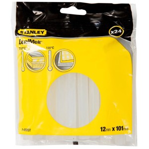 Stanley Dual Melt ragasztórudak, 12 mm x 101 mm, 24 darab zacskóban.