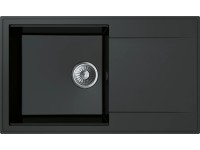 Miló beépíthető mosogató Palladio 86 gránit kompozit fekete Miló beépíthető mosogató Palladio 86 gránit kompozit fekete