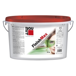 Vödör Baumit FinishMax vakolatkeverék, fehér, 20 kg.