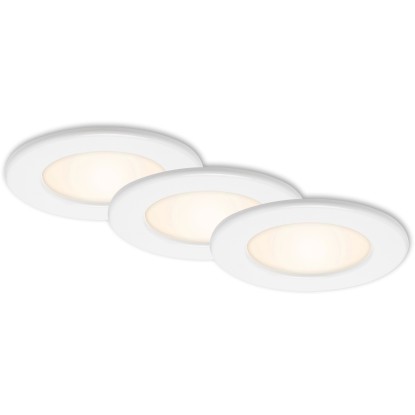 Brilo Thin süllyesztett LED lámpa-szett 3 db 11,5 cm 6 W 4000 K fehér