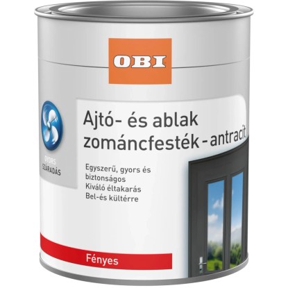 Ajtó- és ablak zománcfesték fényes antracit 750 ml