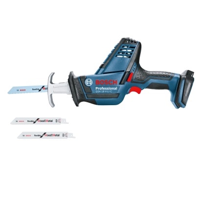 Bosch Professional akkumulátoros szablyafűrész GSA 18 V-LI C Solo 4 fűrészlappal