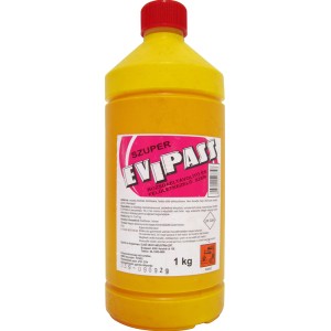 Sárga Evipass rozsdaeltávolító és felülettisztító flakon, 1 kg.