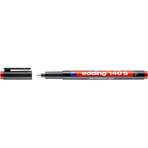 Edding 140 S filctoll, tartós marker nyitott kupakkal.