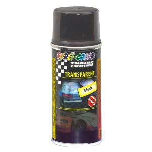 Dupli-Color Tuning Transparent Black lakk spray, 150ml-es doboz a javításhoz.