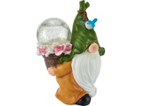 LED-es napelemes dekorlámpa törpe 11,5 cm x 8,4 cm x 17,4 cm kék LED-es napelemes dekorlámpa törpe 11,5 cm x 8,4 cm x 17,4 cm kék