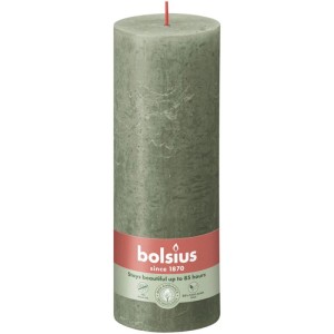Bolsius Rusztikus gyertya Shine, 19 cm, Friss olíva. Oszlopos gyertya a hangulatos légkörért.
