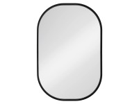 Négyszögletes tükör lekerekített sarkokkal és fekete alumínium kerettel 40x60 cm Négyszögletes tükör lekerekített sarkokkal és fekete alumínium kerettel 40x60 cm