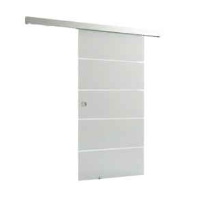 Doorlegro tolóajtó szett EasySlide 65 szatén 4-csíkos inox 205 cm x 90 cm